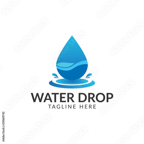 Water drop Logo Template vector illustration design