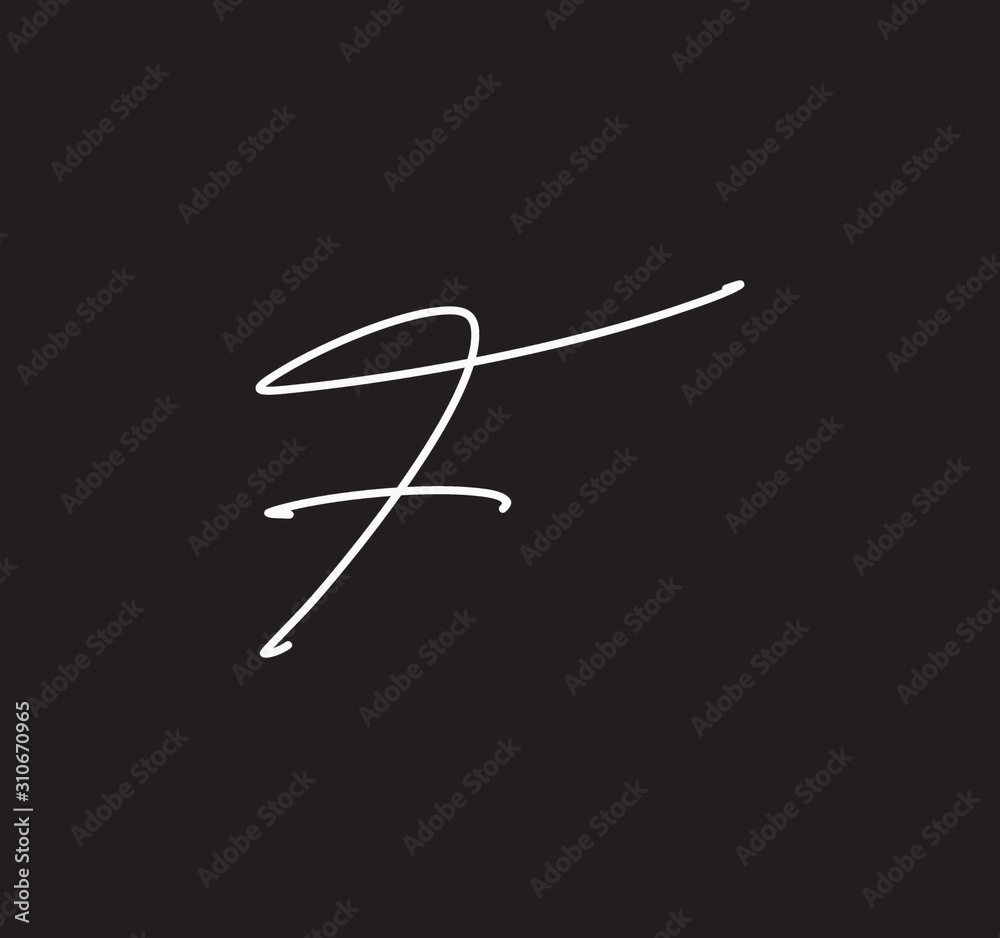 Initial Signature Letter Handwritten Calligraphy Initial Signature Letter Handwritten Calligraphy