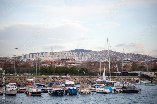 City from the marina. Istanbul, Maltepe. photo