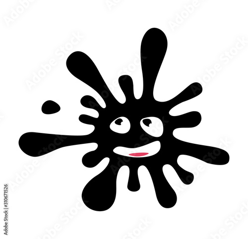 Funny blot. Vector illustration sticker