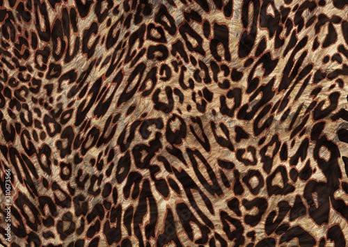 geometric pattern with leopard skin texture