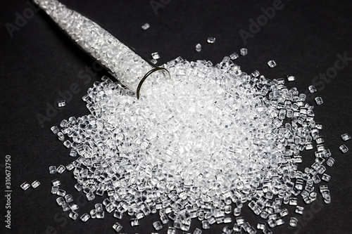 Obraz na płótnie Plastic in granules. Polymer pellets.
