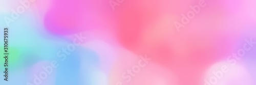 smooth horizontal background with pastel magenta, baby blue and lavender colors and space for text