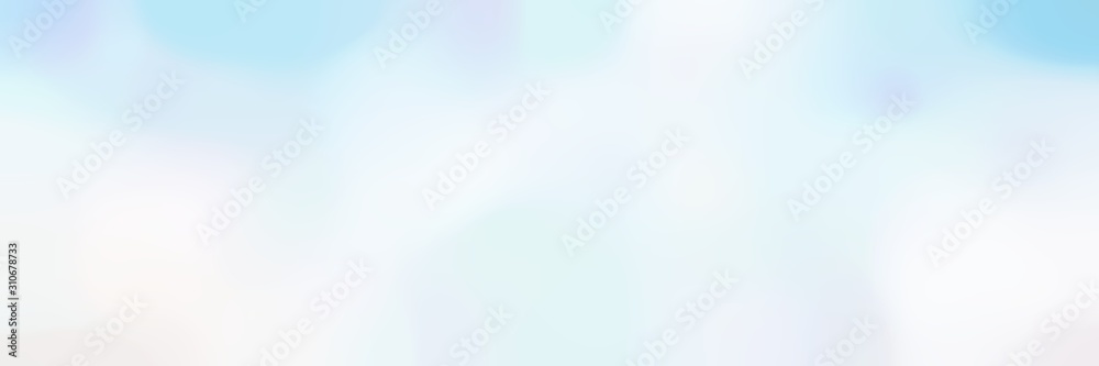 blurred horizontal background with alice blue, pale turquoise and snow colors and free text space