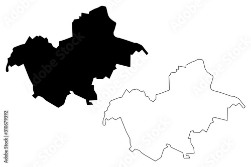 Soldanesti District (Republic of Moldova, Administrative divisions of Moldova) map vector illustration, scribble sketch Soldanesti map