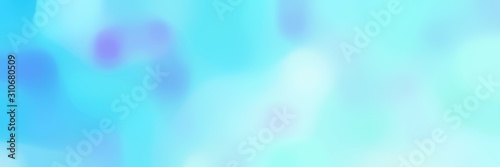 soft blurred horizontal background with pale turquoise, medium turquoise and light sky blue colors and space for text