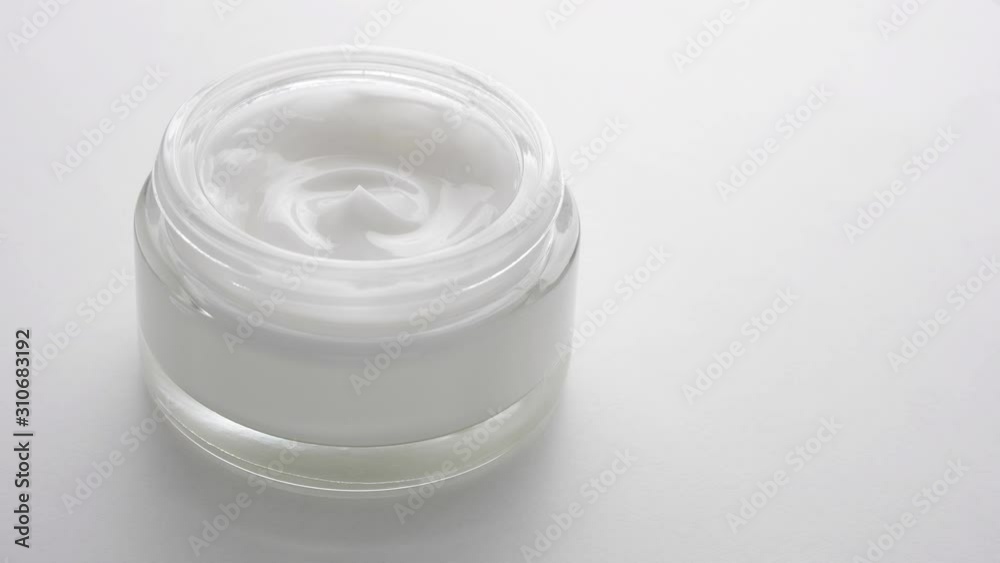 Cosmetics cream with rotate. Close-up shot. Cosmetics cream with rotate. Close-up shot.