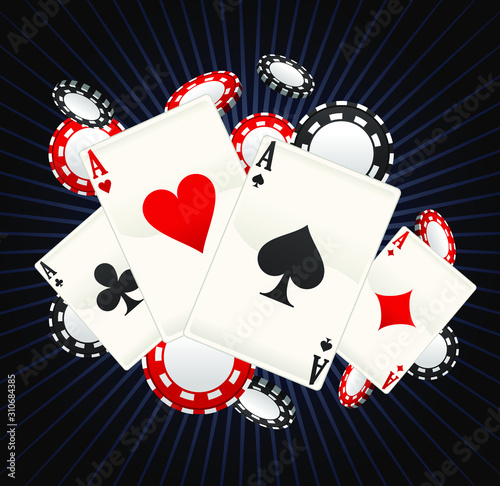 Poker cards and chips