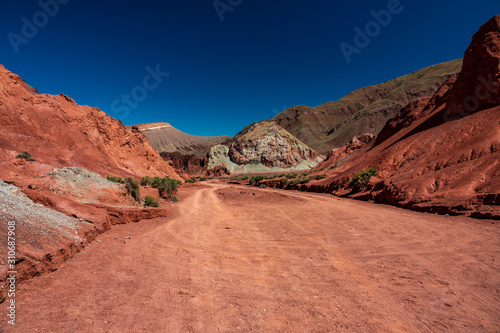 The entrance to rainbow valley in Atacama