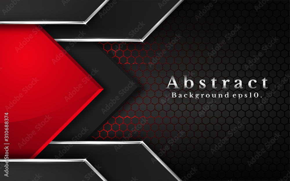 3d abstract modern background dark black metal steel with luxury VIP ...