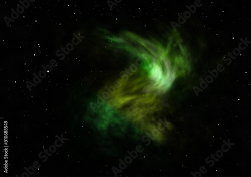 Fototapeta Naklejka Na Ścianę i Meble -  Being shone nebula and star field. 3D rendering
