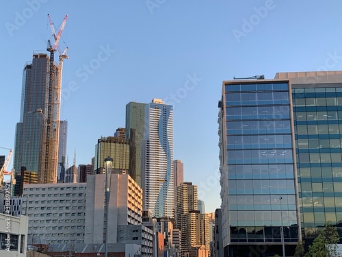 Skyscrapers in a downtown region of a city