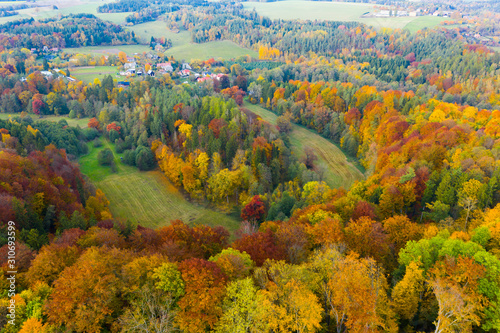 Autumn hilly landscape