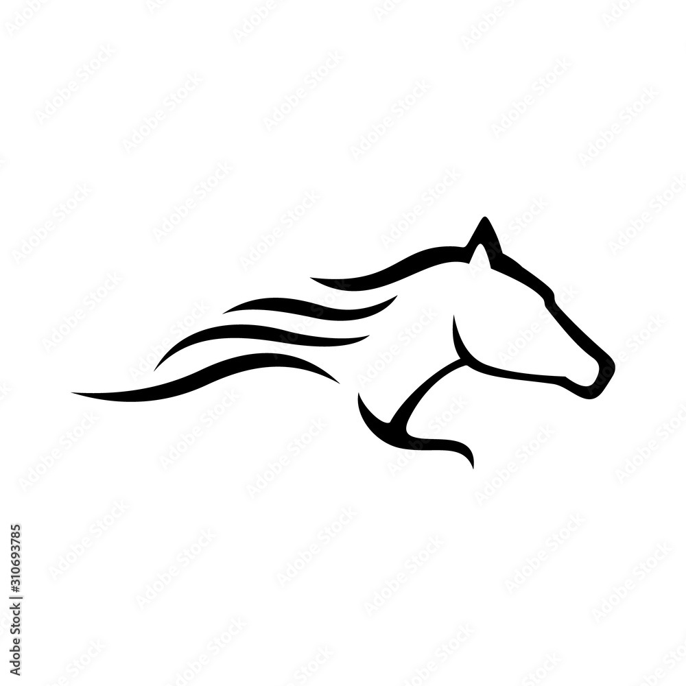 Fototapeta proste streszczenie logo wyścigi konne
