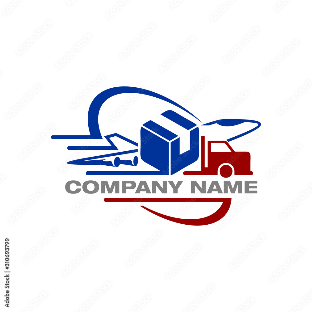 Simple Logistics logo vector template