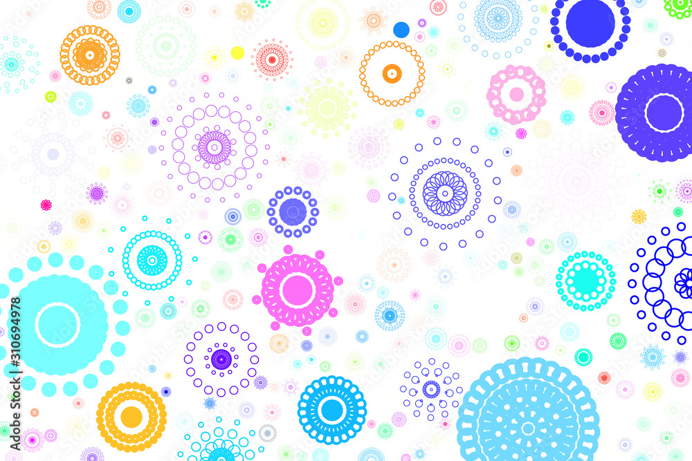 Fototapeta premium Abstract geometric pattern, colorful & artistic shapes for graphic design, catalog, illustration, graphic resources or background.