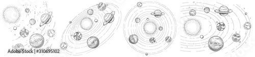 Fotografia Sketch solar system