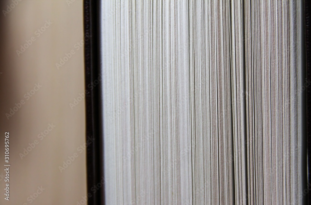 Obraz premium the pages of a thick book from the near
