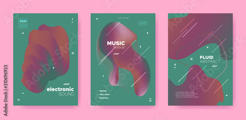 Abstract Fluid Design. Music Party. Electro Dj 