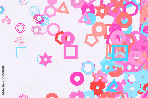 Abstract geometric pattern, colorful & artistic shapes for graphic design, catalog, illustration, graphic resources or background.