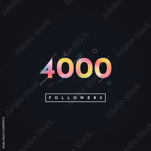 4000 Followers Template Design