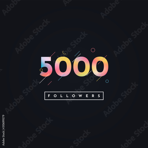 5000 Followers Template Design