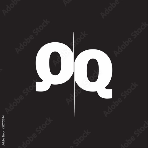 QQ Logo Letters black background