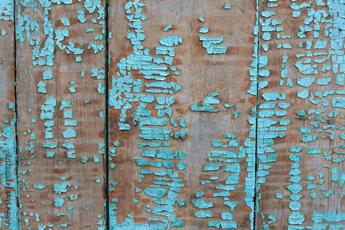 closeup Old peeling paint wall © Ekaterina Bokova