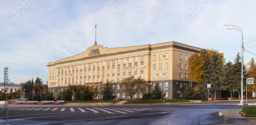 Lenin Square and the Soviet-style administrative building of the Oryol Oblast Government, Russia