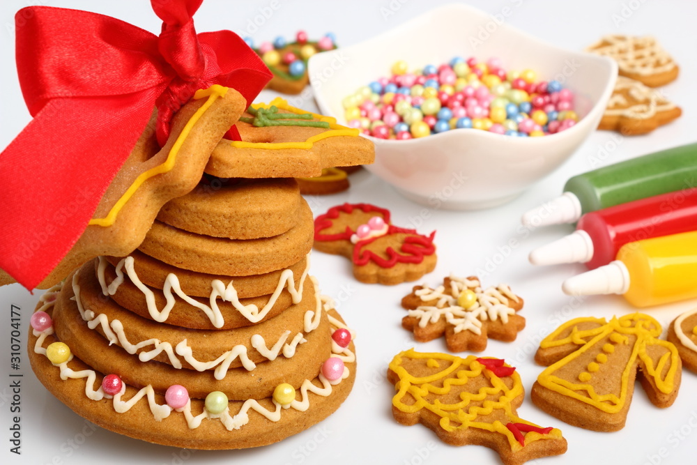 Christmas gingerbread bell and cookies Christmas gingerbread bell and cookies