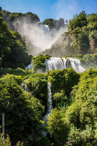 View of the Marmore Falls  Terni - Italy