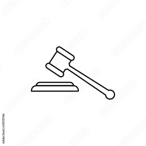 Gavel Logo, gavel icon vector. symbol for web site Computer and mobile vector.