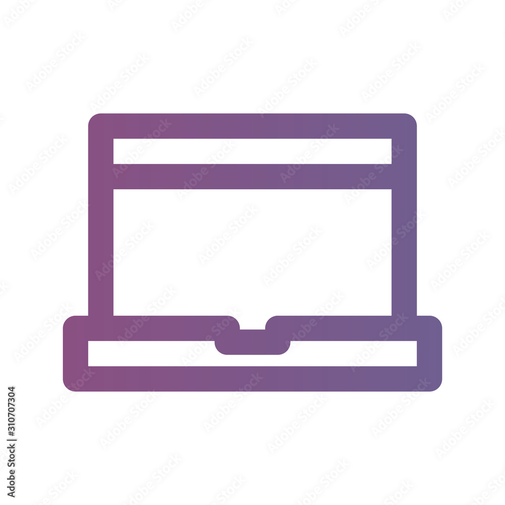 Icon laptop in lineal gradient style. vector illustration and editable stroke. Isolated on white background. Icon laptop in lineal gradient style. vector illustration and editable stroke. Isolated on white background.
