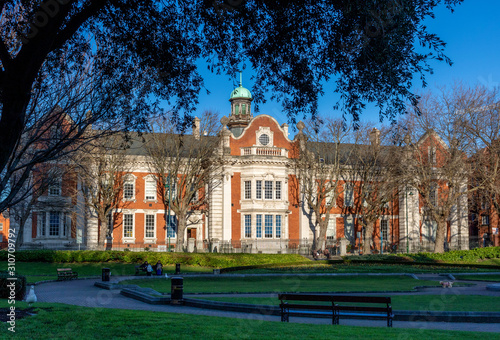 Photography View from St. Patrick's Park to the building. Dublin. Ireland.