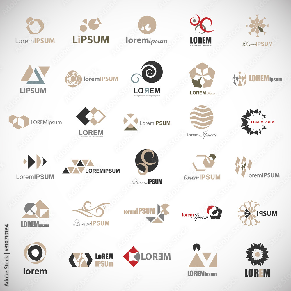Abstract Element Icon Set. Vector Isolated On Gray. Abstract Element Logo For Company And Busines Symbol, Tech Icon And Element Design. Creative Icons For Corporate Logo. Abstract Modern Template Abstract Element Icon Set. Vector Isolated On Gray. Abstract Element Logo For Company And Busines Symbol, Tech Icon And Element Design. Creative Icons For Corporate Logo. Abstract Modern Template
