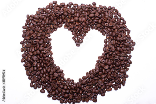 Heart shape coffee bean frame