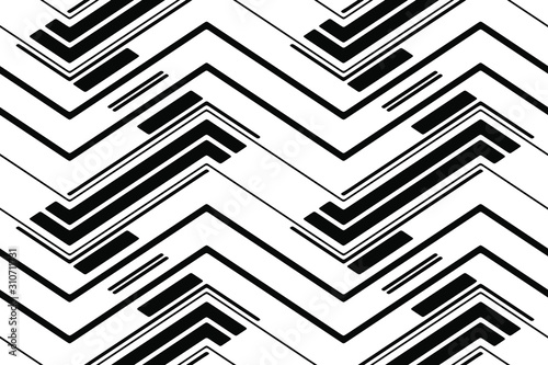 Full seamless modern geometric texture pattern for decor and textile. Black and white horizontal line for textile fabric printing. Abstract multipurpose model design for fashion and home design