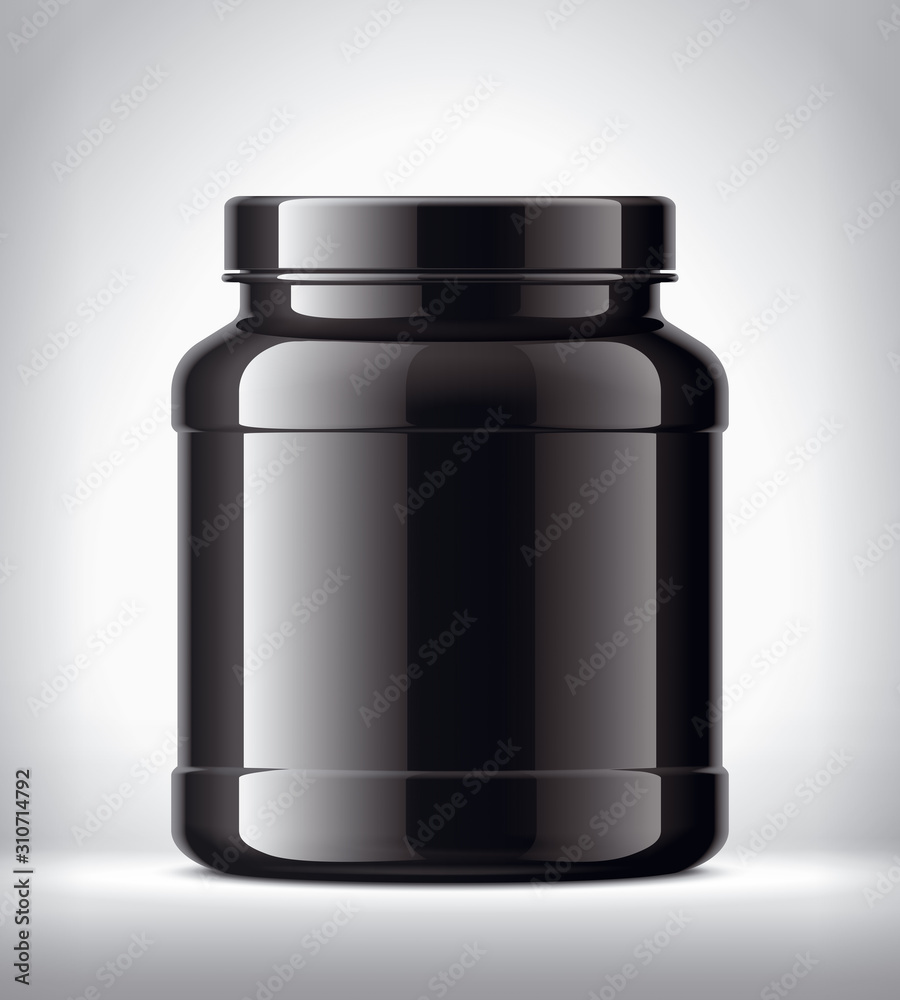 Plastic Jar on background. Glossy surface version. Plastic Jar on background. Glossy surface version.