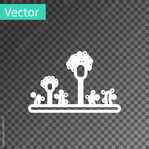 White line Mold icon isolated on transparent background. Vector Illustration