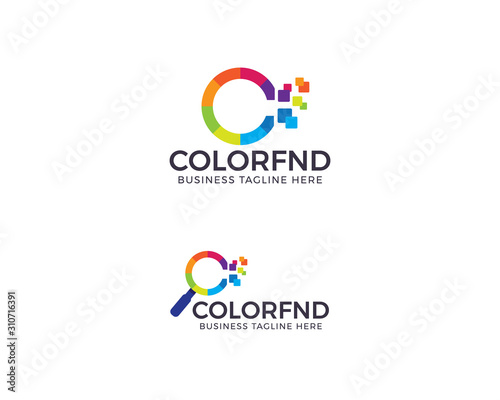 Search color logo design