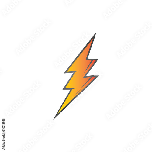 lightning thunderbolt electricity logo design template