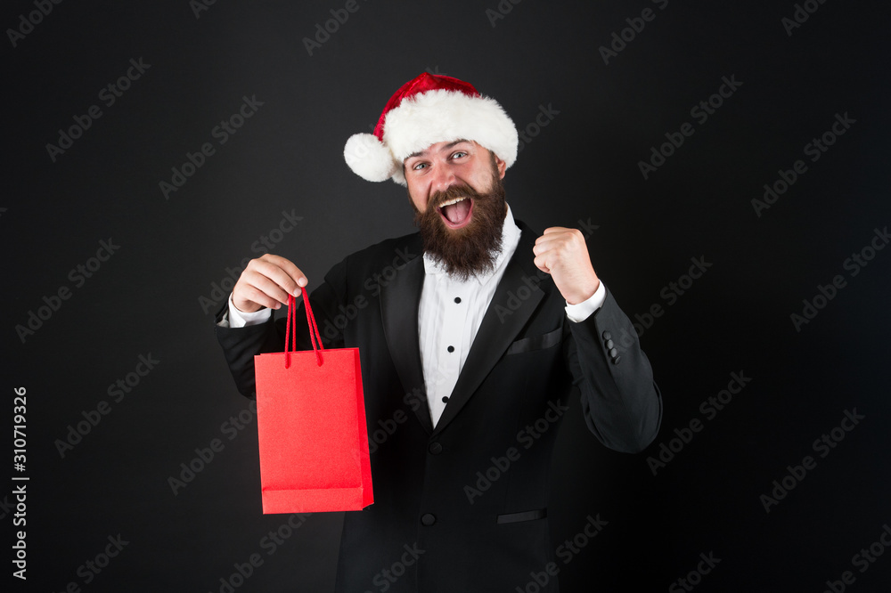 Buy new year gifts. Shopping for presents. Nice purchase. Meet all your festive season needs with our winter clothes. Additional services. Shopping with joy. Handsome bearded man hold shopping bags Buy new year gifts. Shopping for presents. Nice purchase. Meet all your festive season needs with our winter clothes. Additional services. Shopping with joy. Handsome bearded man hold shopping bags