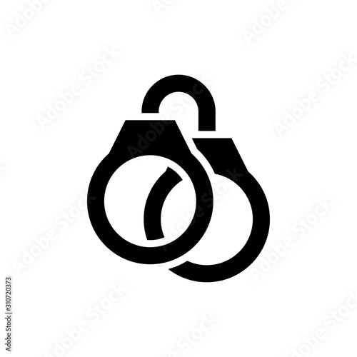 handcuffs icon trendy design template