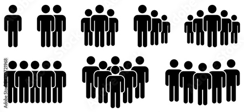People icon. Group of people icons collection. Vector