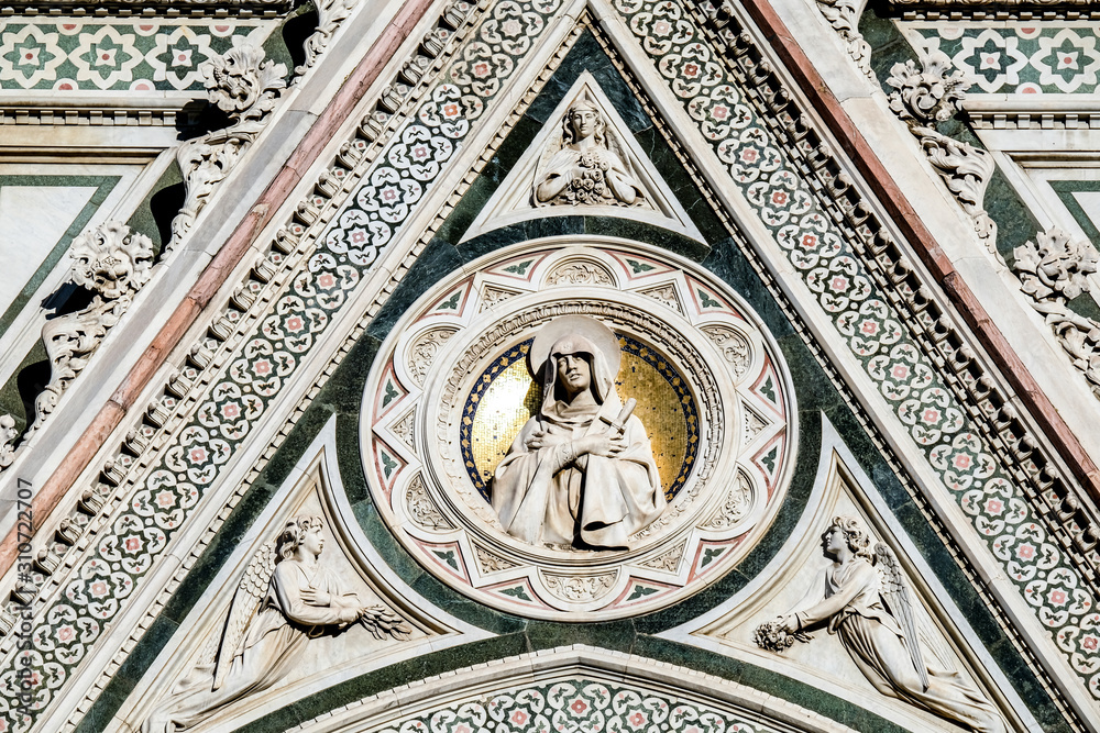 detail of Santa Maria in Fiore, cathedral of Florence