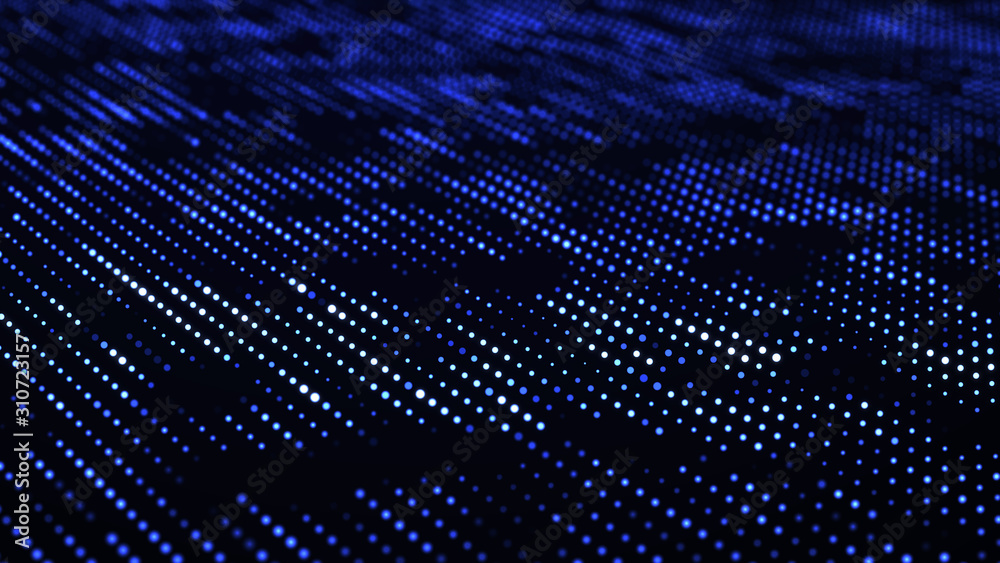 Abstract technology background. Big data digital code. Futuristic dots background. 3d rendering. Abstract technology background. Big data digital code. Futuristic dots background. 3d rendering.