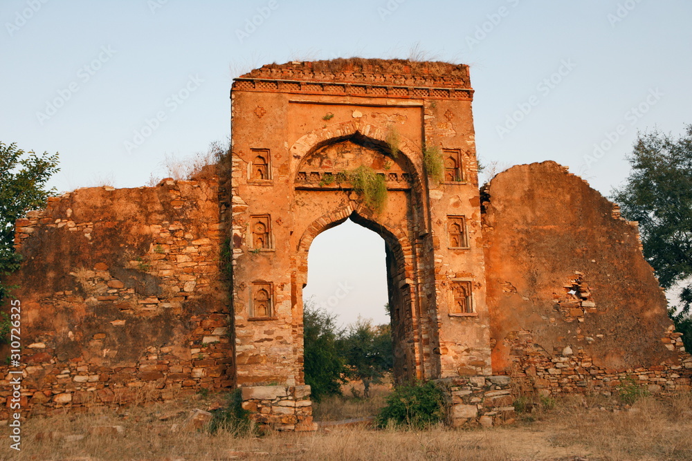 Ruins at Chittorgarh Fort, Udaipur, Rajasthan, India