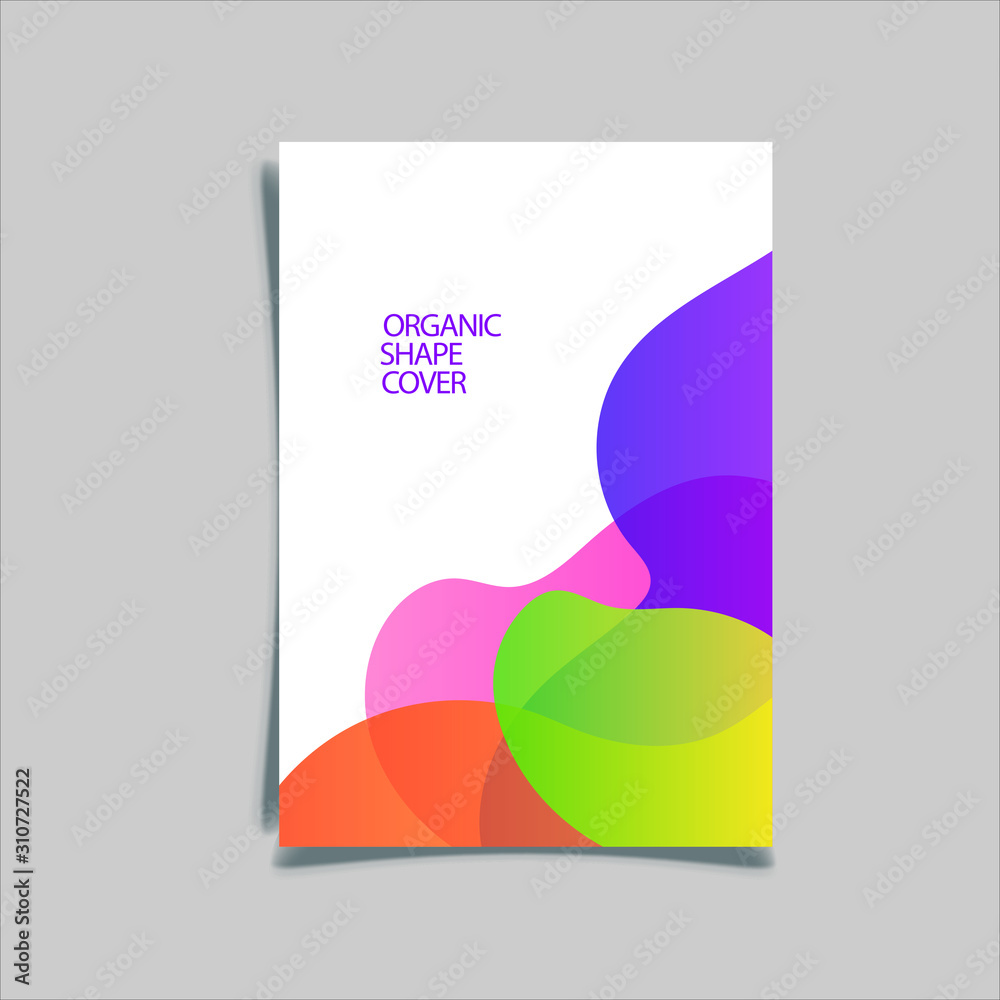 Fototapeta premium Cover design template for annual report. Abstract modern vector illustration. Cover presentation on a4. Abstract presentation templates. Flyer text font. Ad flyer text. White a4 brochure cover design
