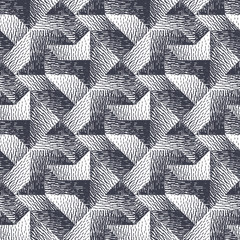 Deken met foto 3D patronen Abstracte 3D vormen met dieptewerking  © akrain