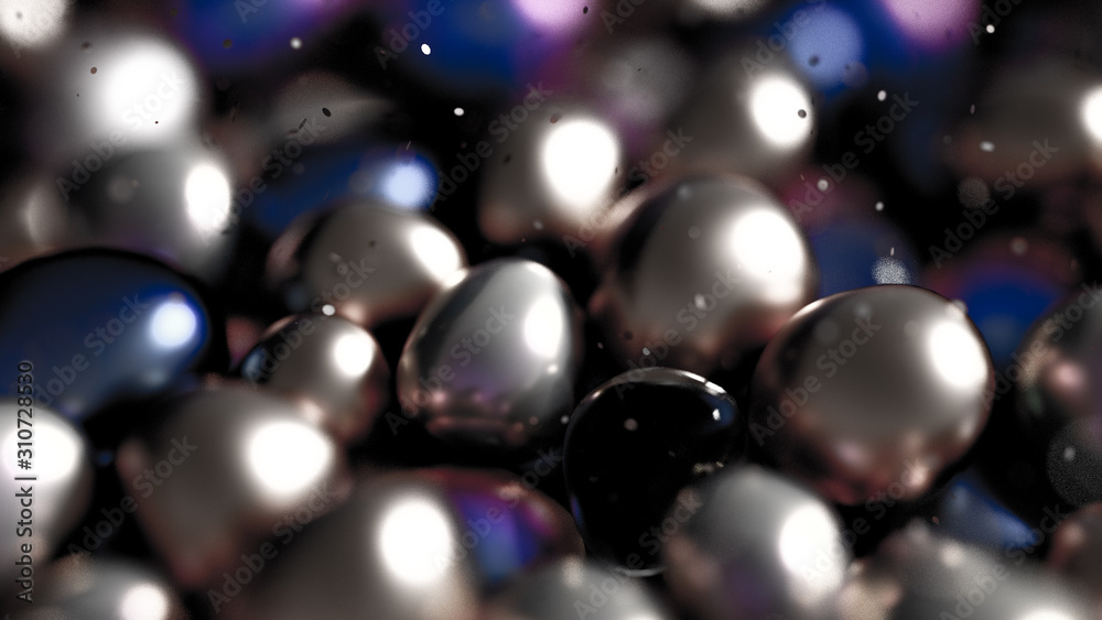 Beautiful background with beads, particles and simulation. 3d illustration, 3d rendering. Beautiful background with beads, particles and simulation. 3d illustration, 3d rendering.